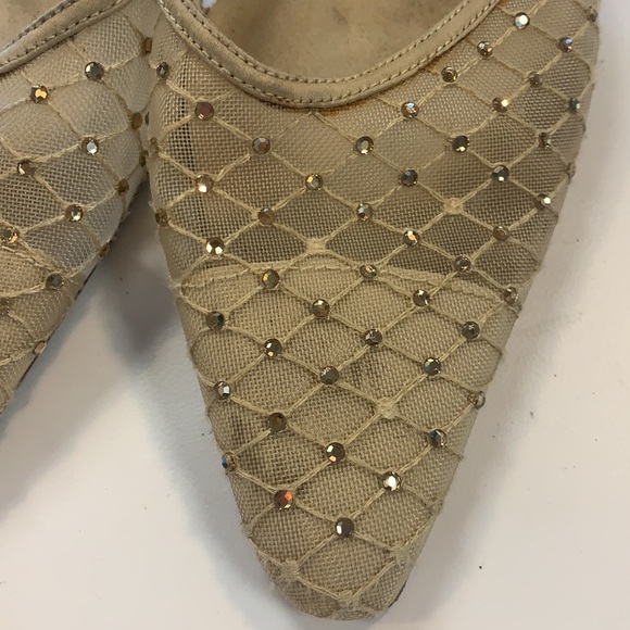 Nina Tan satin like jeweled heels size 7.5 - Picture 2 of 11